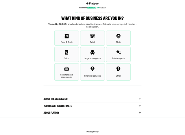 Flatpay landing page
