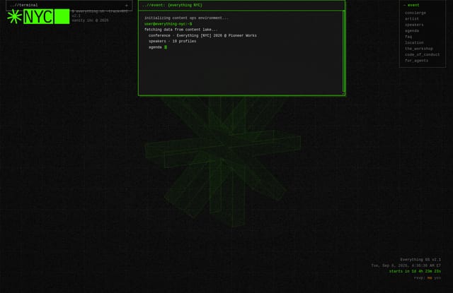 Sanity landing page