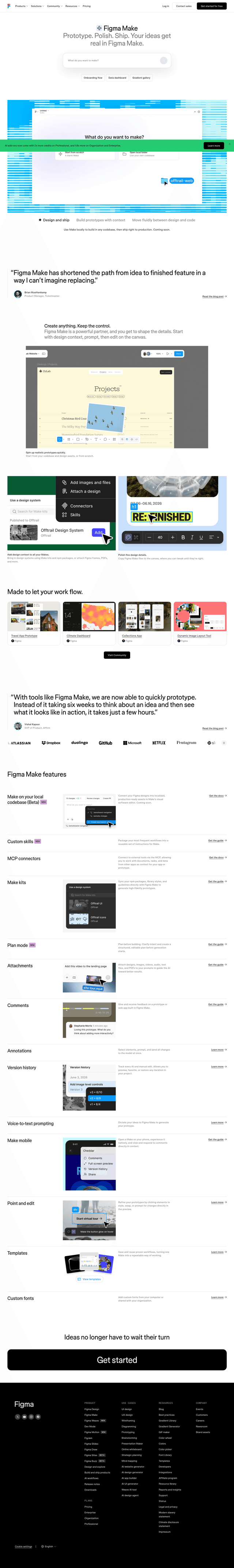 Figma landing page