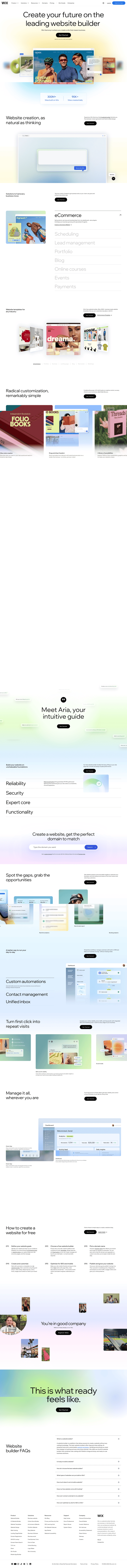 Wix landing page