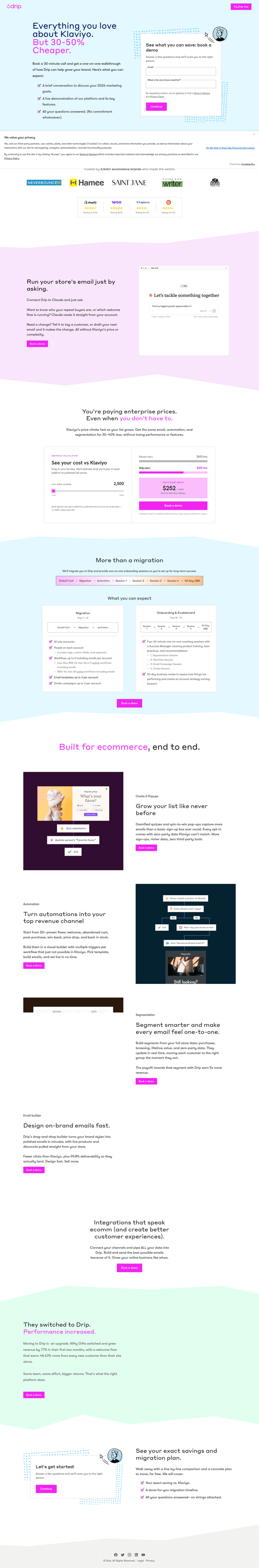 Getdripapp landing page