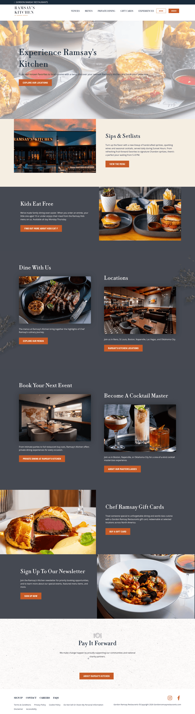 Gordon ramsay landing page