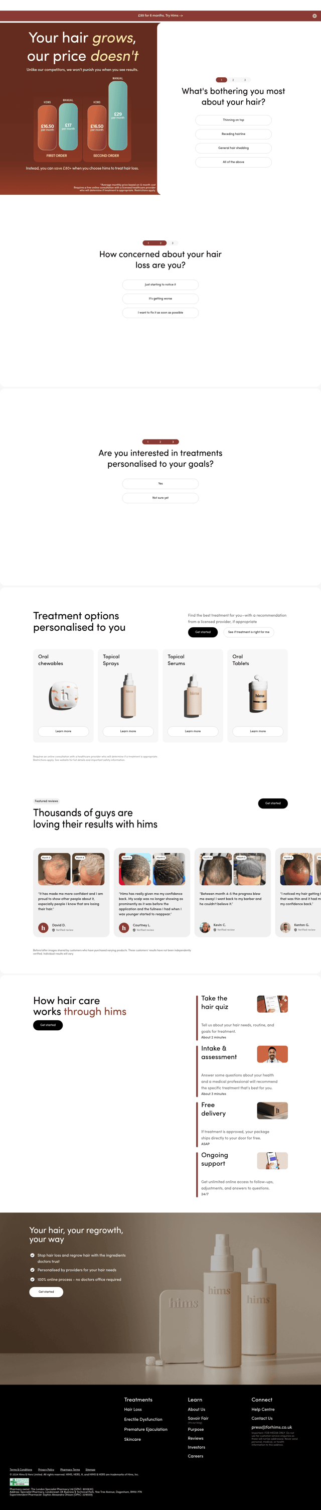 Hims landing page