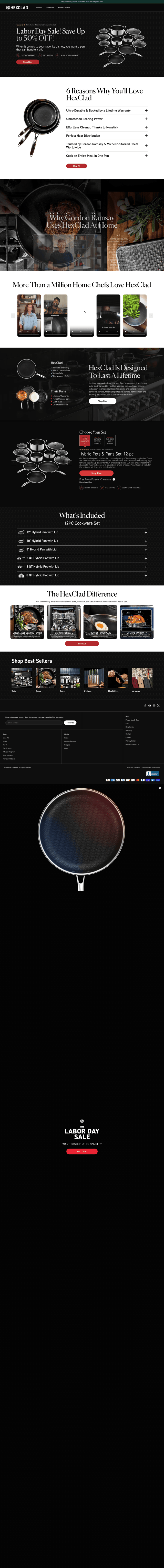 HexClad landing page