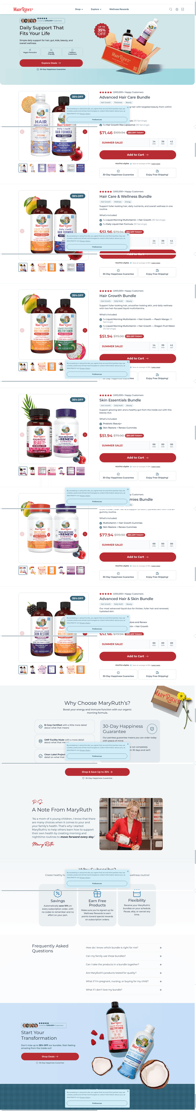 MaryRuth's landing page
