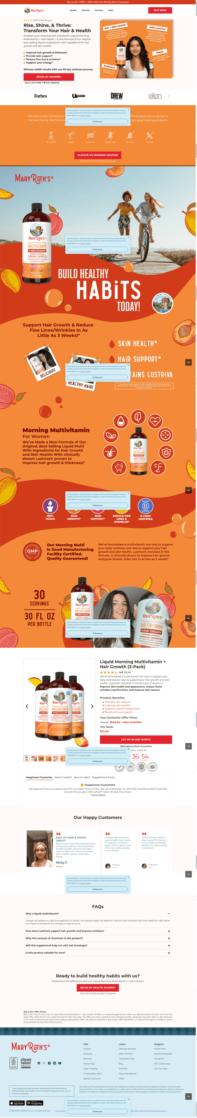 MaryRuth's landing page