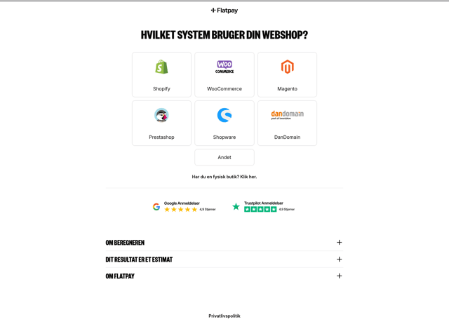 Flatpay landing page
