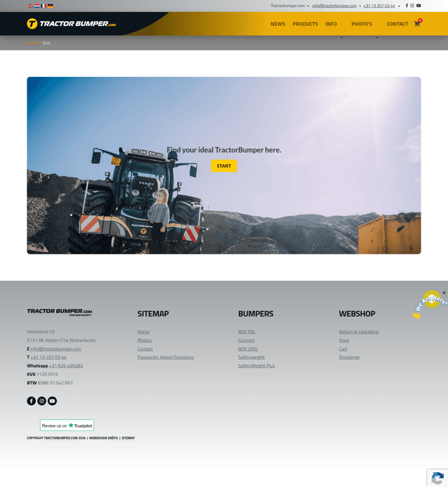 TractorBumper landing page