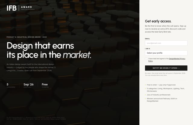 DesignWanted landing page