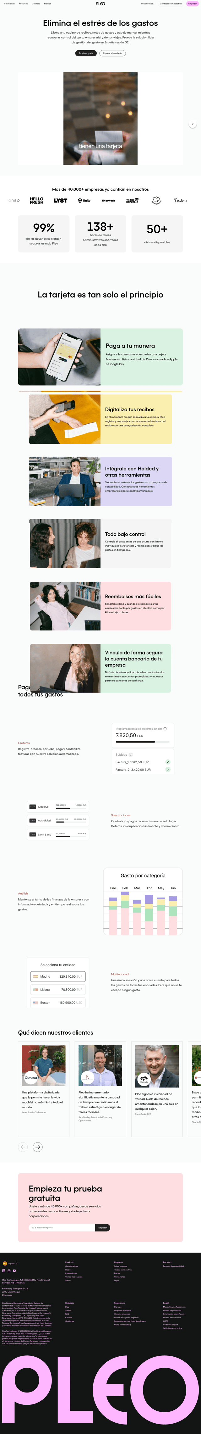Pleo landing page