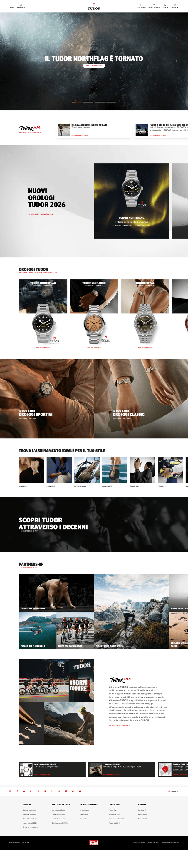 Tudor Watch landing page