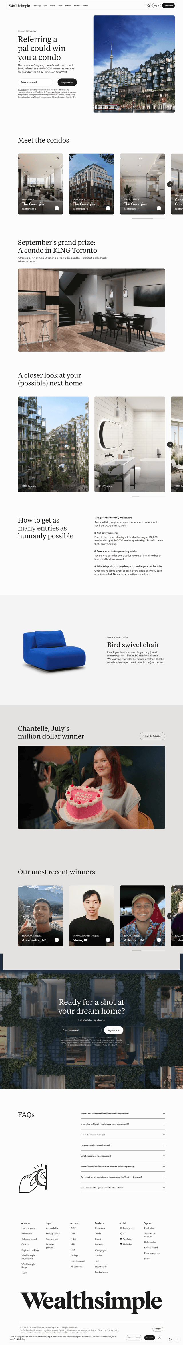 Wealthsimple landing page
