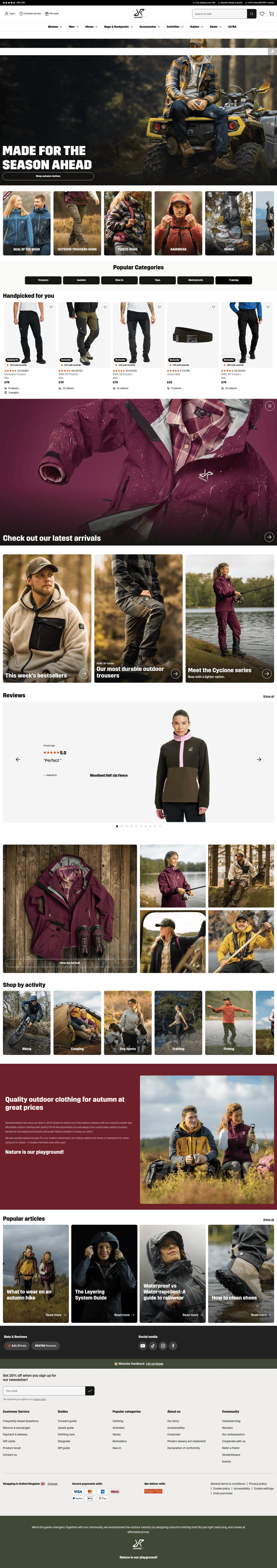 RevolutionRace landing page
