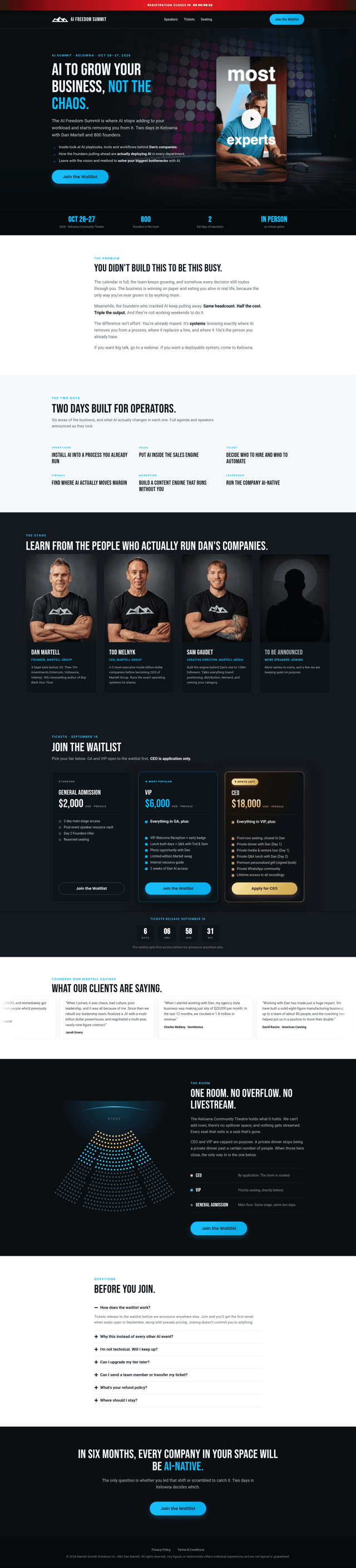 Dan martell landing page
