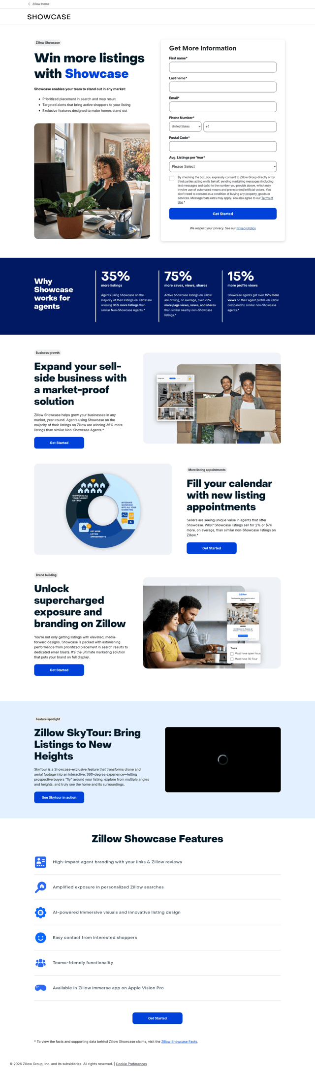 Zillow landing page