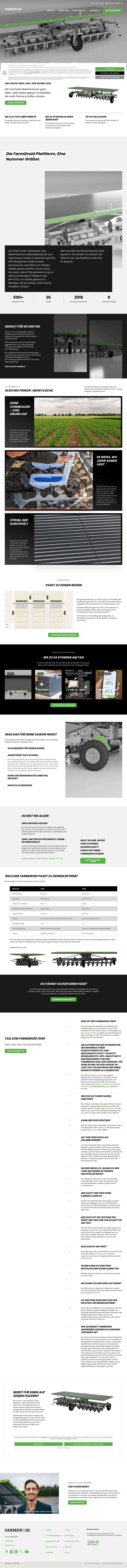 FarmDroid landing page