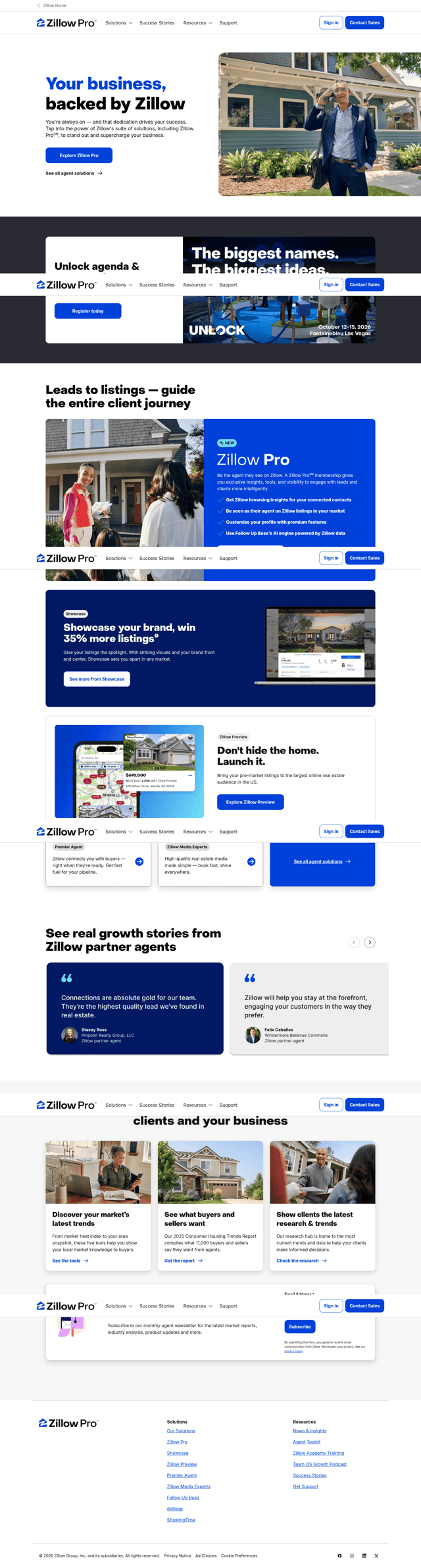 Zillow landing page