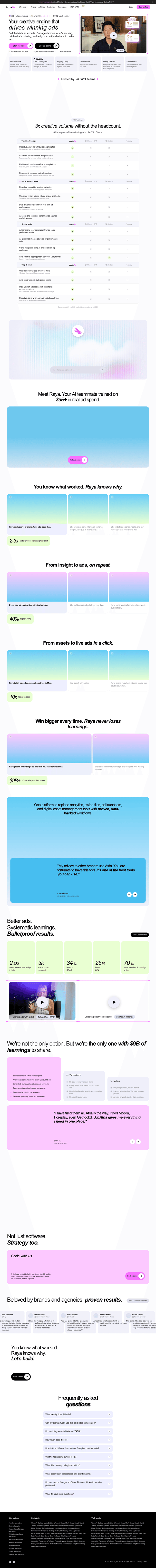 Atria AI landing page