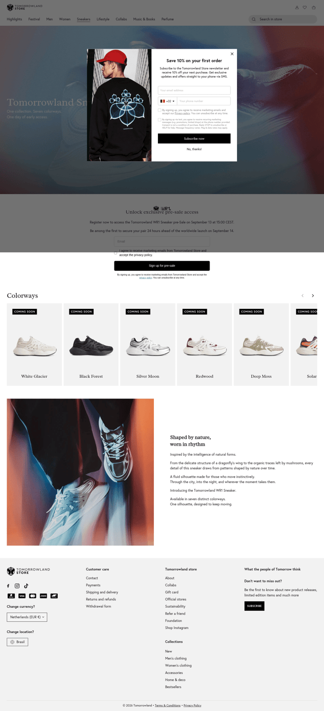 Tomorrowland landing page