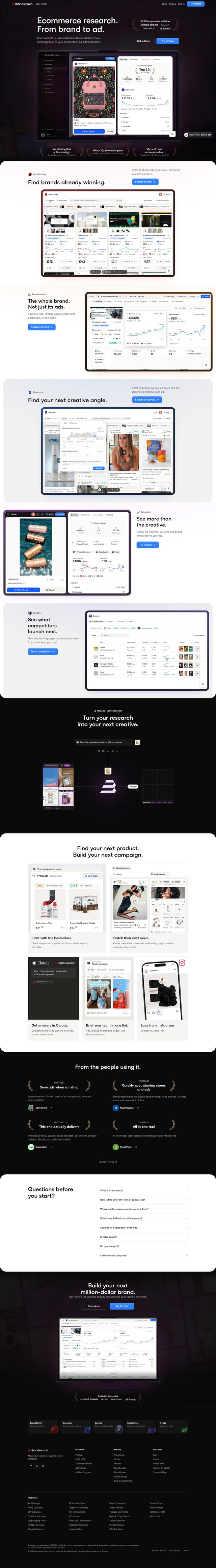 BrandSearch landing page