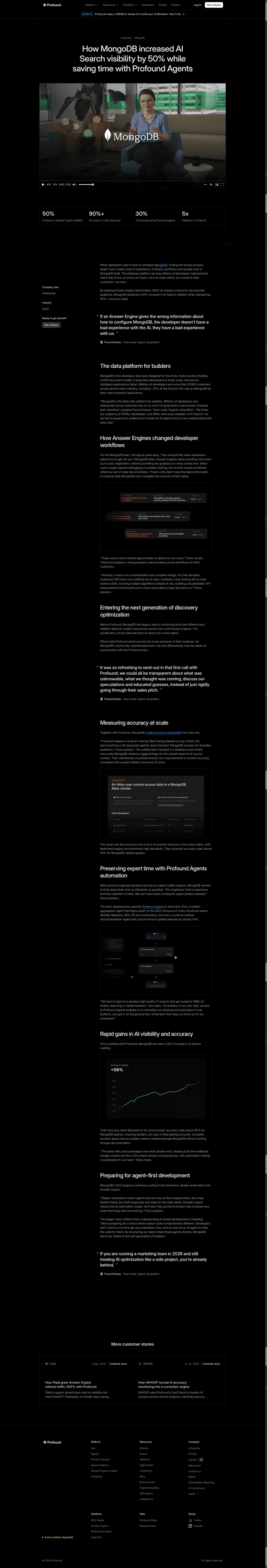 TryProfound landing page