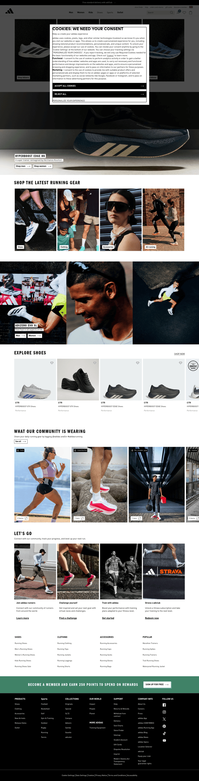 adidas landing page