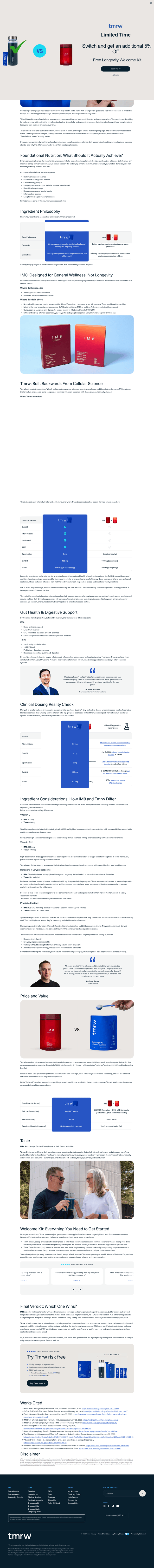 Tmrw landing page