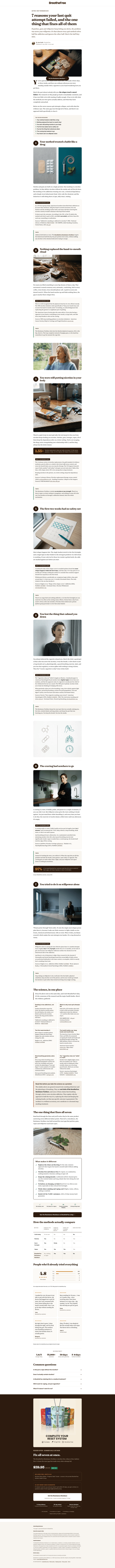 BreatheFree landing page