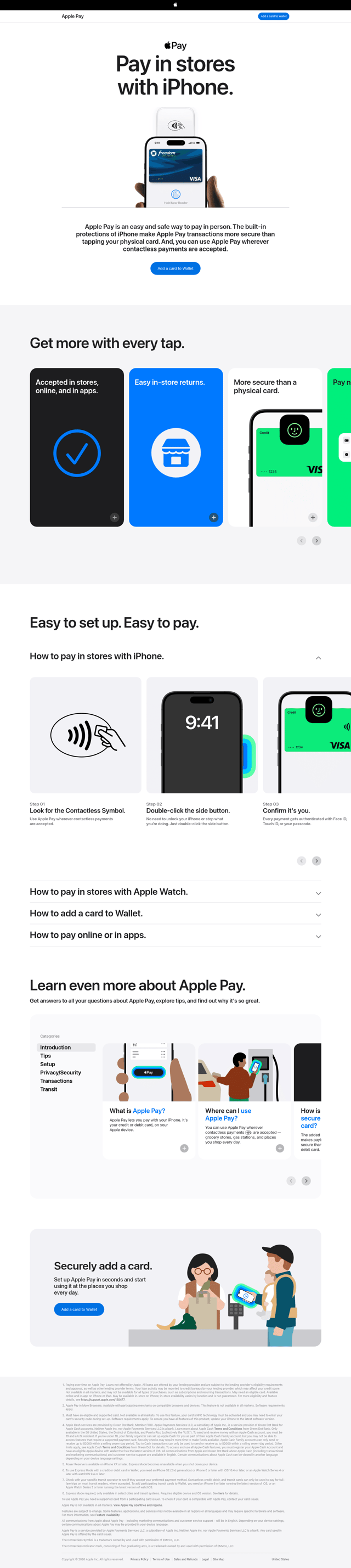 Apple landing page