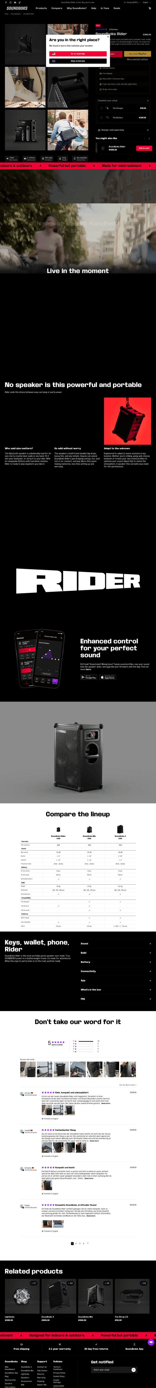 Soundboks landing page