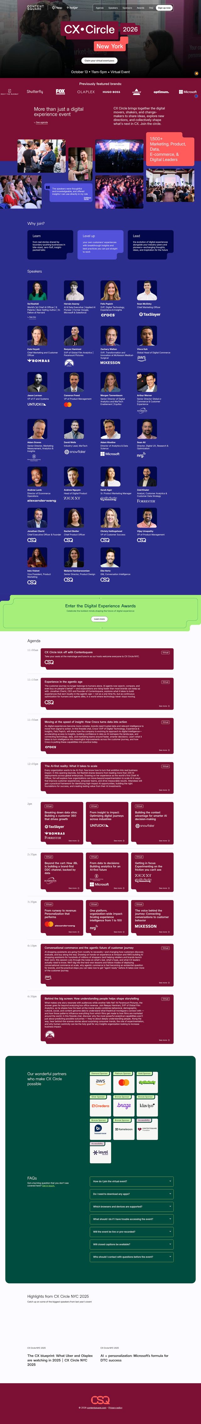 Contentsquare landing page