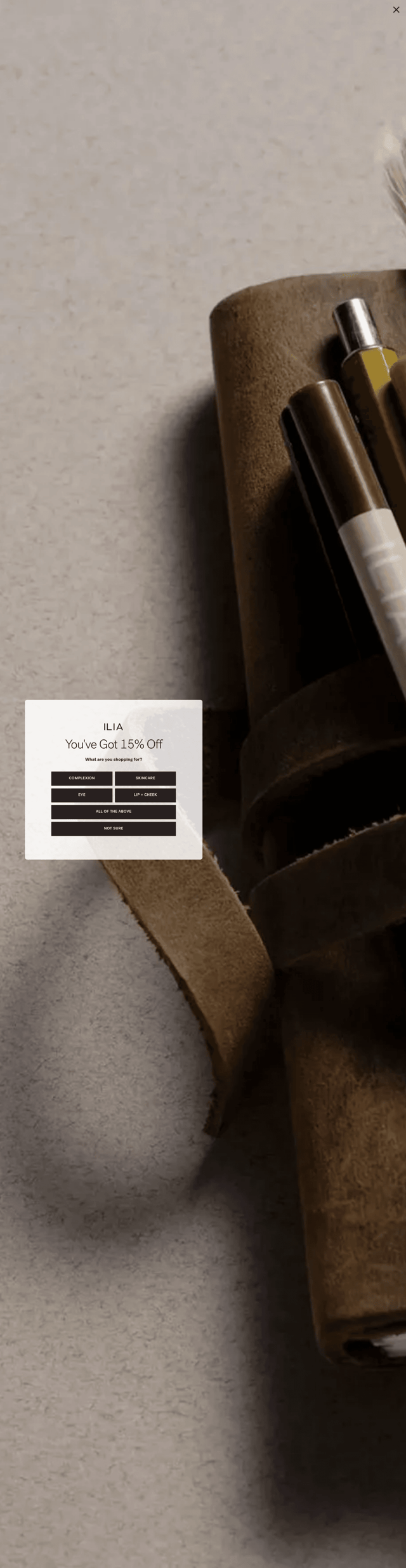 ILIA Beauty landing page
