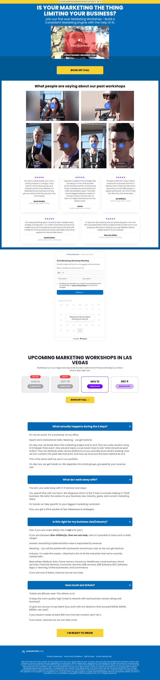 Alex hormozi landing page