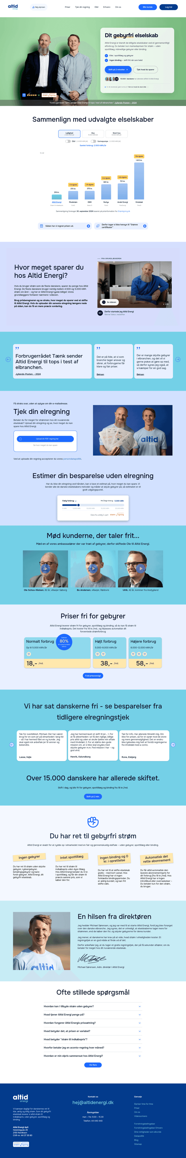 Altid Energi landing page