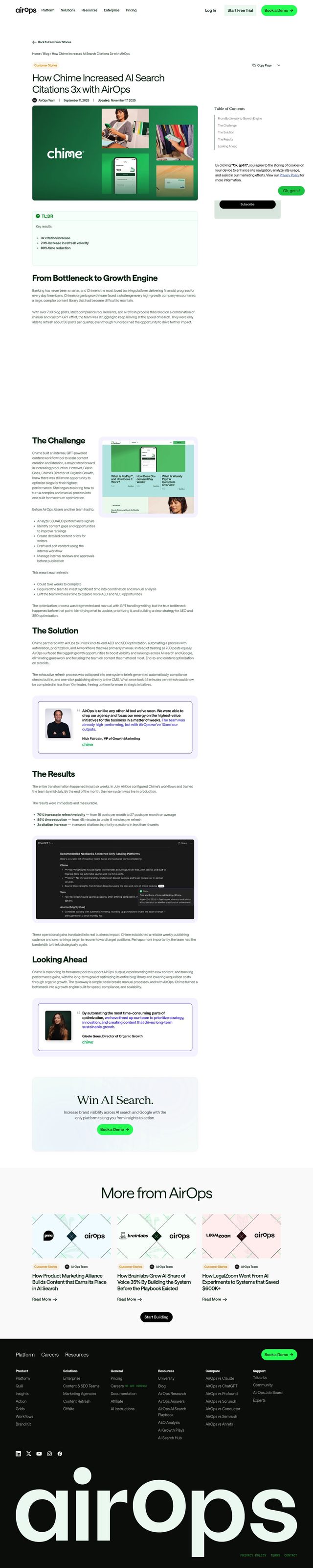Airops landing page