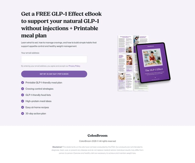 ColonBroom landing page