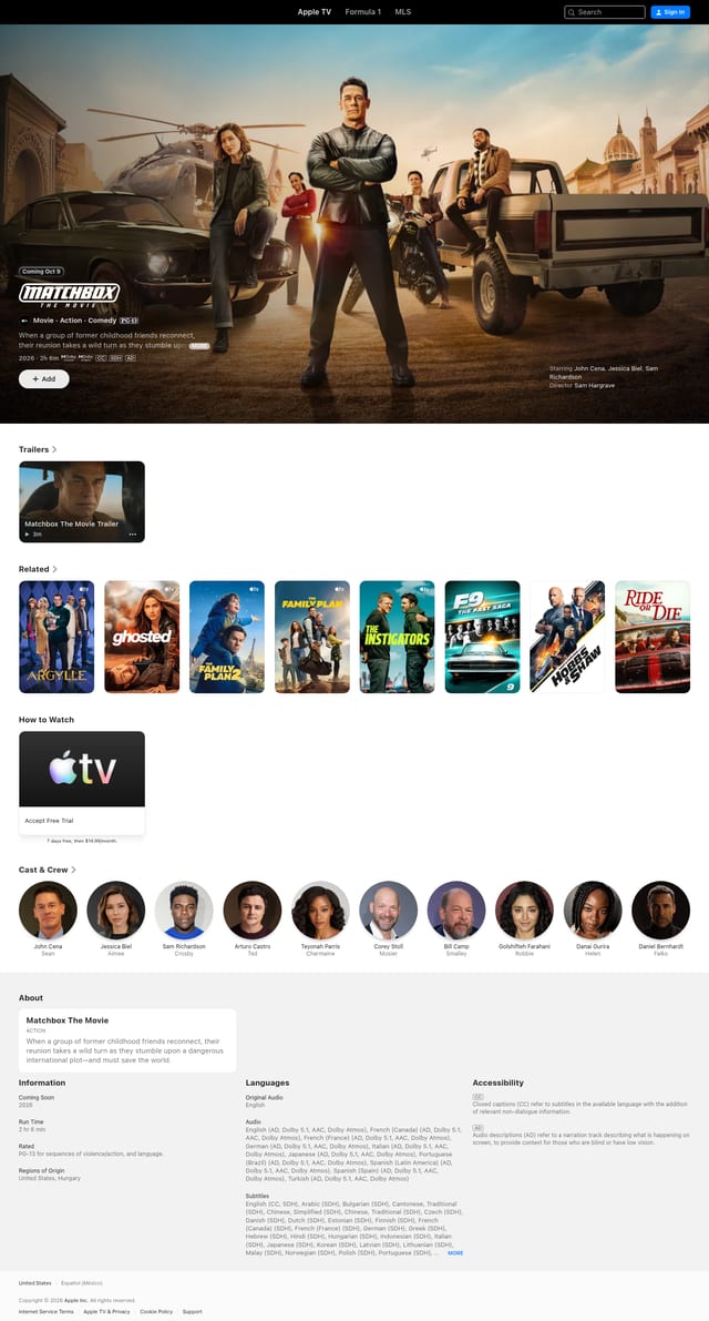 Apple landing page