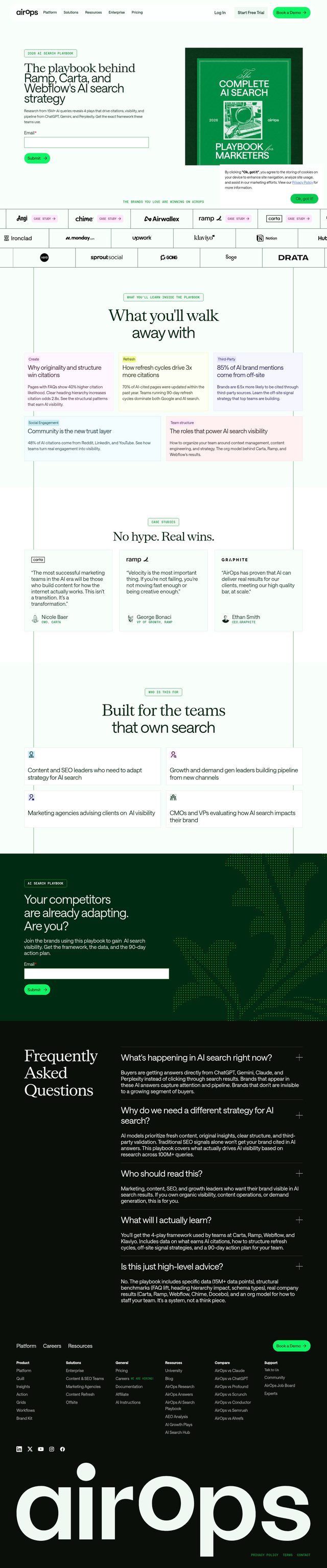 Airops landing page