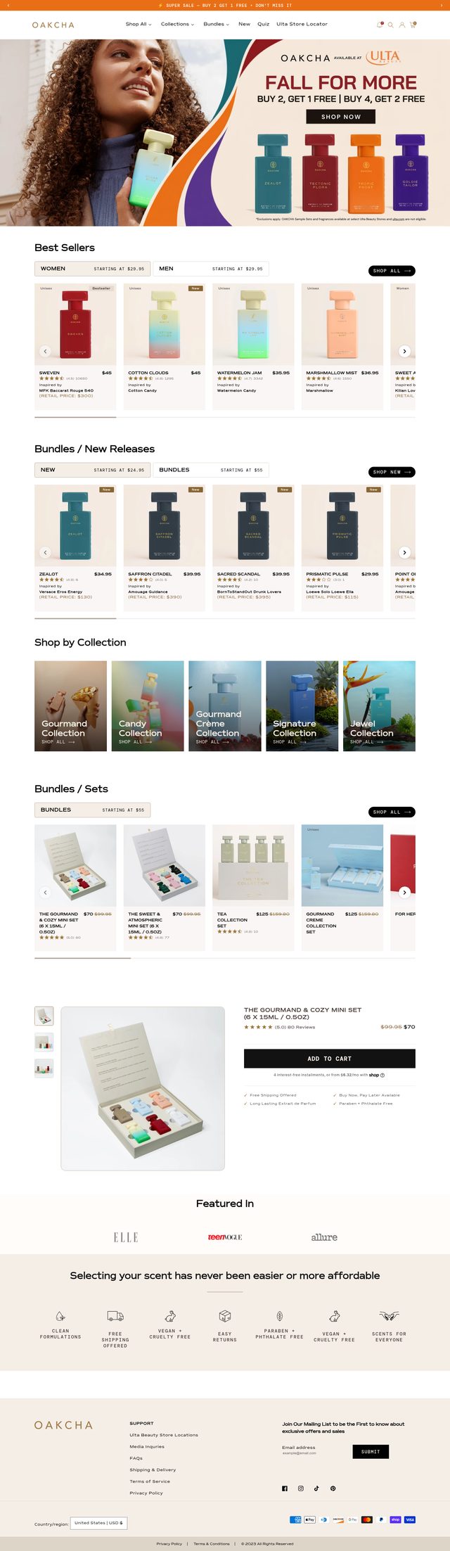 Oakcha landing page