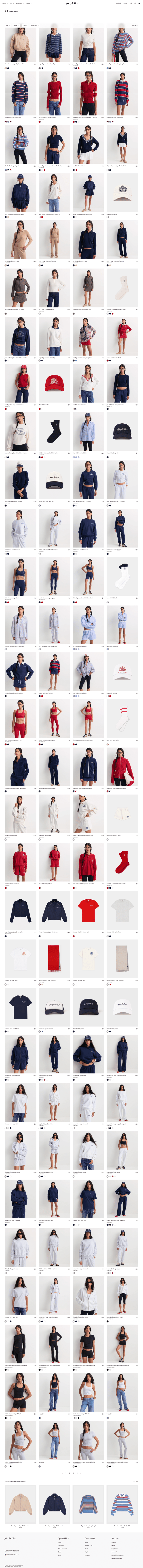 Sporty & Rich landing page