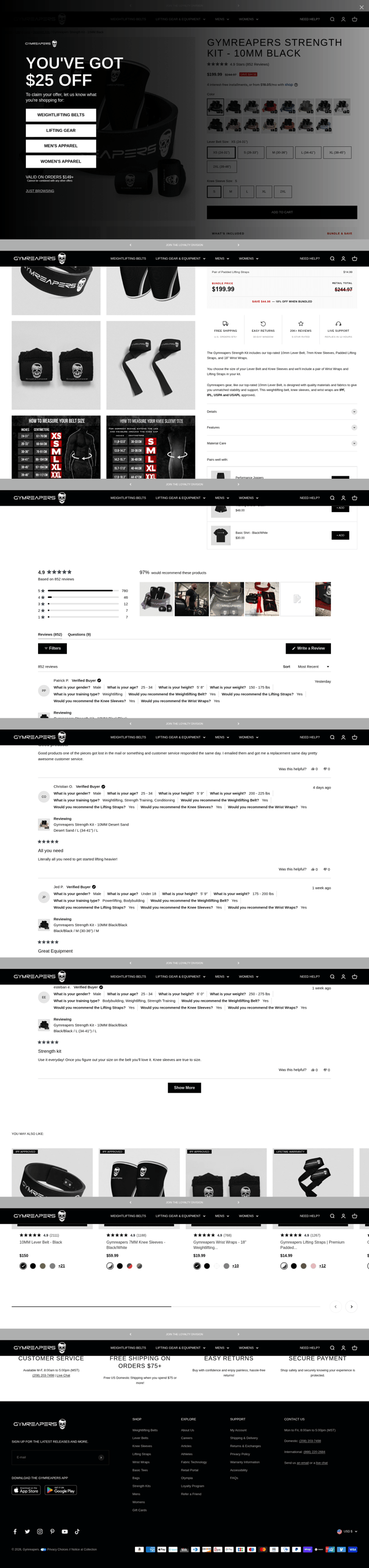 Gymreapers landing page