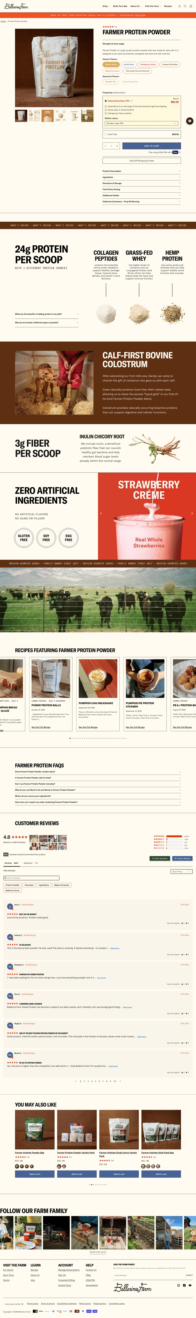 Ballerina Farm landing page