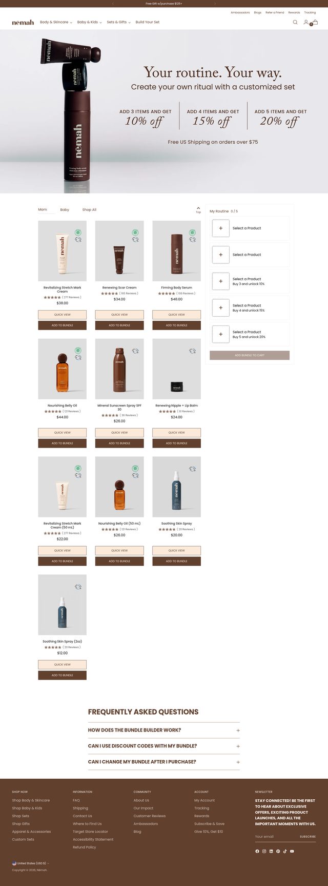 Nēmah landing page
