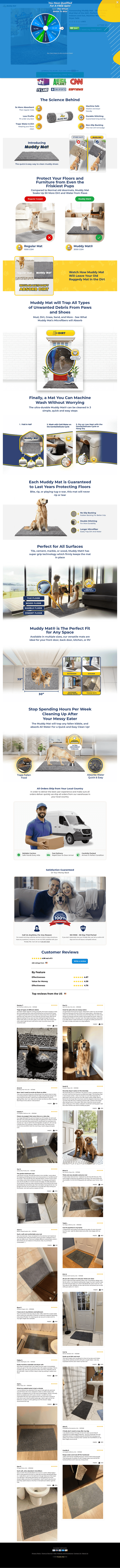 Muddy Mat® landing page