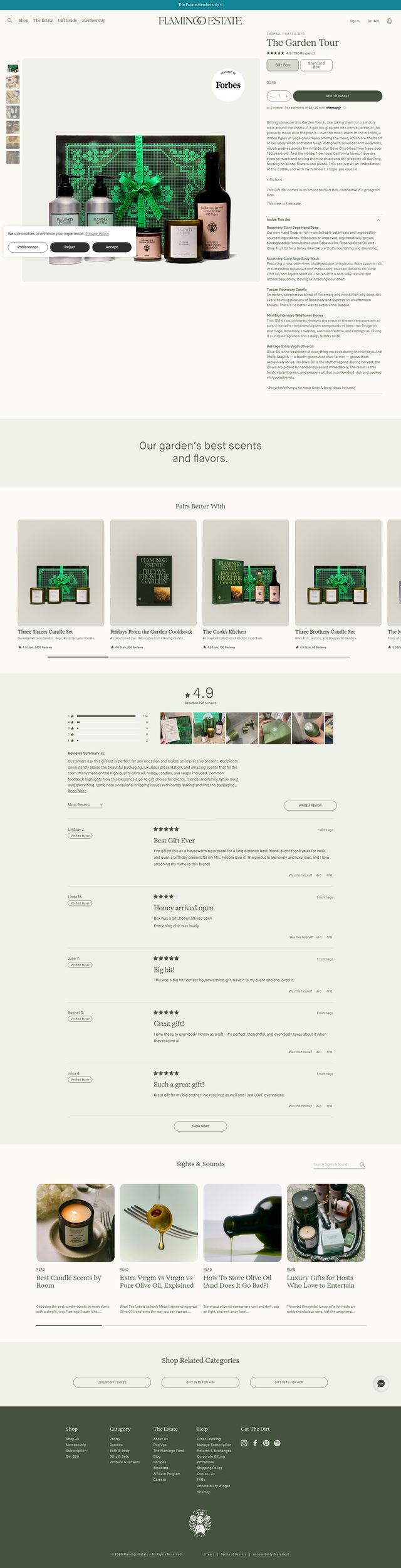 Flamingo Estate landing page