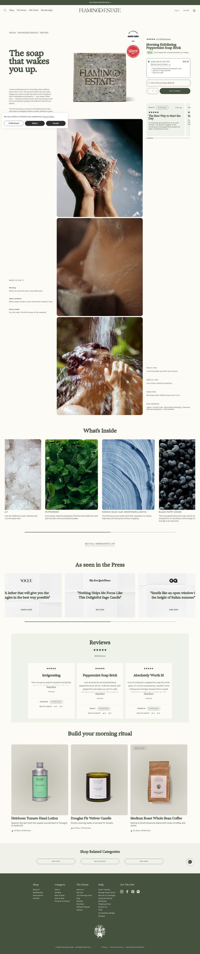 Flamingo Estate landing page