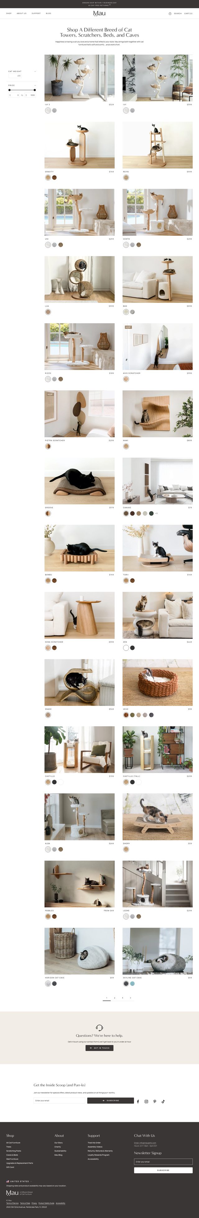 Mau landing page