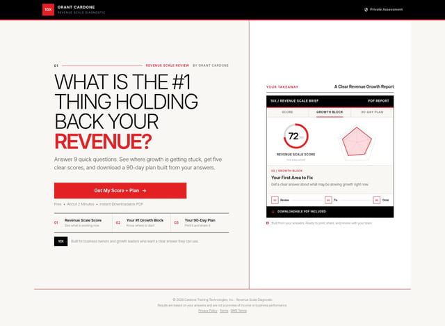 Grant Cardone landing page