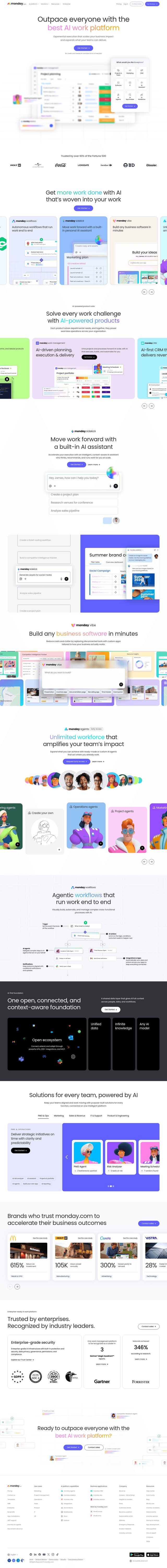monday.com landing page
