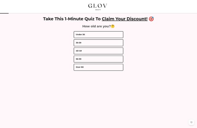 Glovbeauty landing page